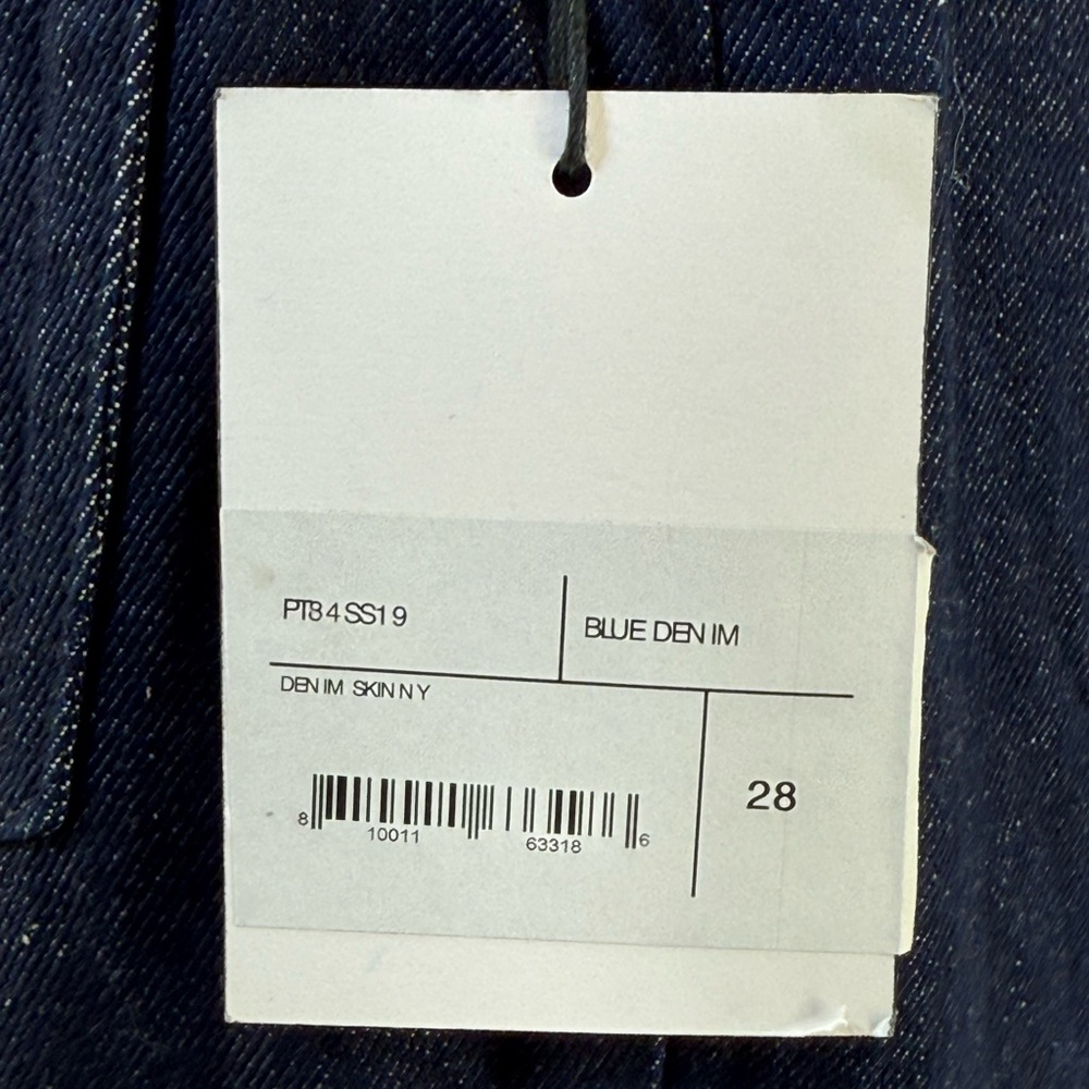 Brandon Maxwell High Rise Classic Straight leg Skinny Dark Blue Denim Size 28 - Picture 3 of 16